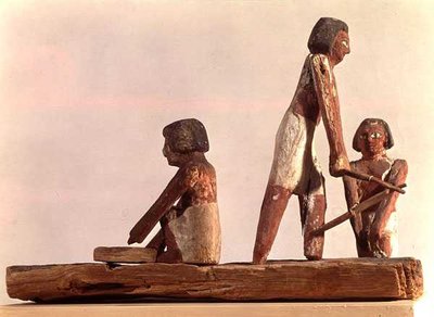 Model of Egyptian brickmakers Kingdom, from Beni Hasan, c.2000 BC by Middle Kingdom Egyptian